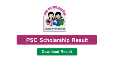 psc scholarship result