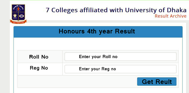 DU 7 College Honours 4th Year Result
