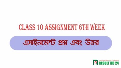 Class 10 Assignment 6th Week