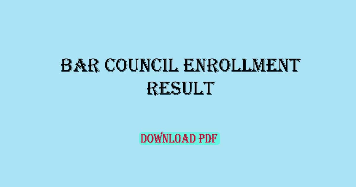 Bangladesh Bar Council Result 2024 PDF barcouncil.gov.bd Result BD 24