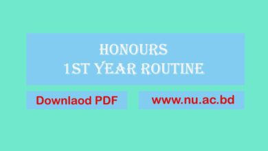 Honours 1st year Routine