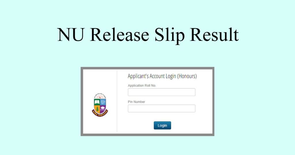 NU 2nd Release Slip Result