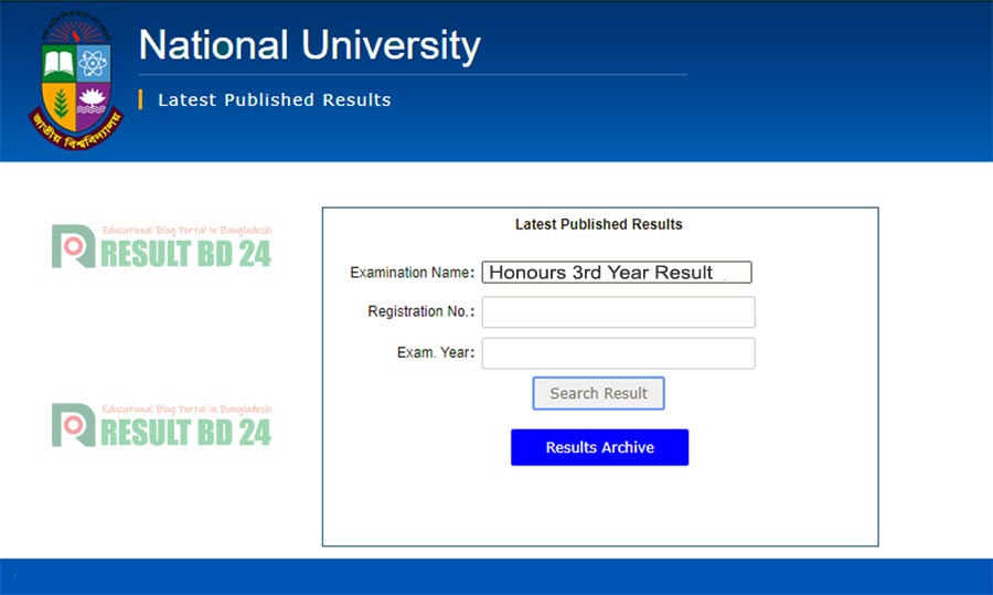 results nu ac bd1 Honours 3rd Year Result 2018-19 Session 2022 (Publish-2024)