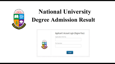 degree admission result 2022