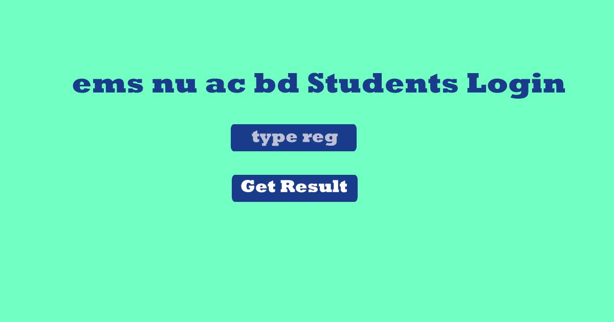 ems nu ac bd Students Login 2024 Result BD 24