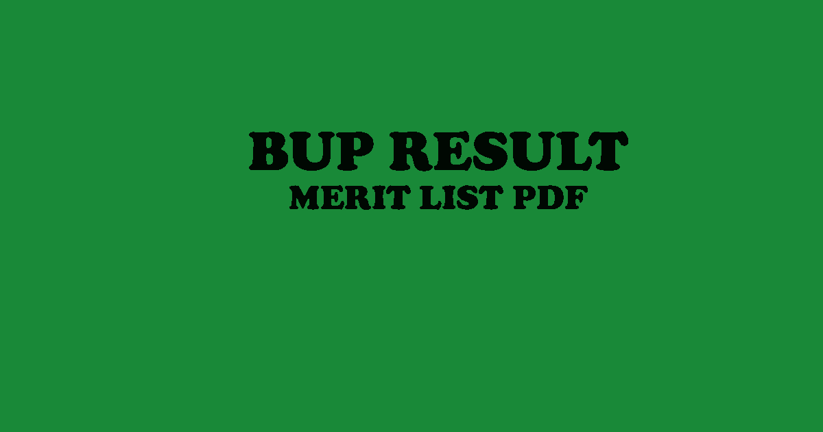 bup result